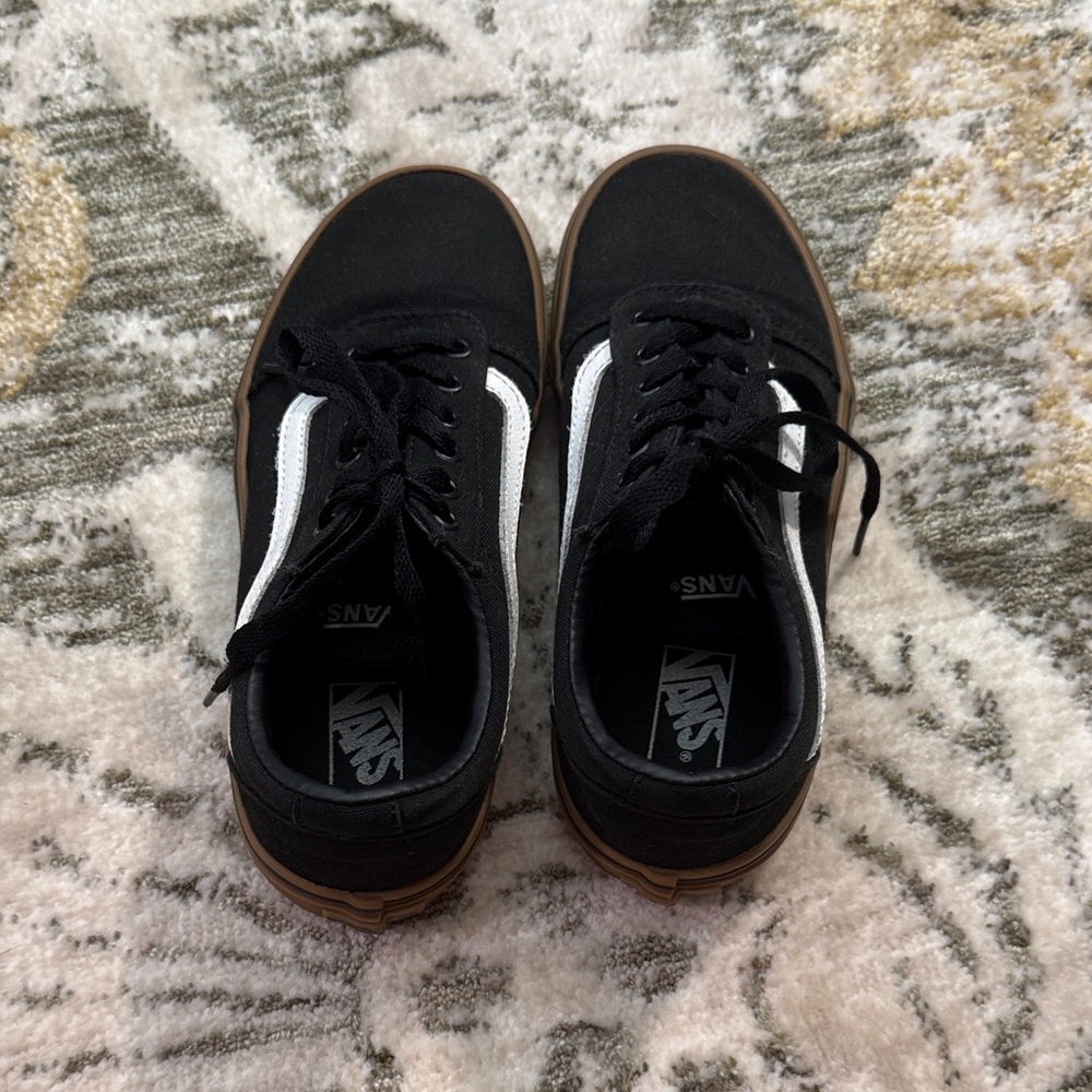Vans Ward Kids Black/Gum/White Sneakers Kids Sz 3 - Picture 8 of 9